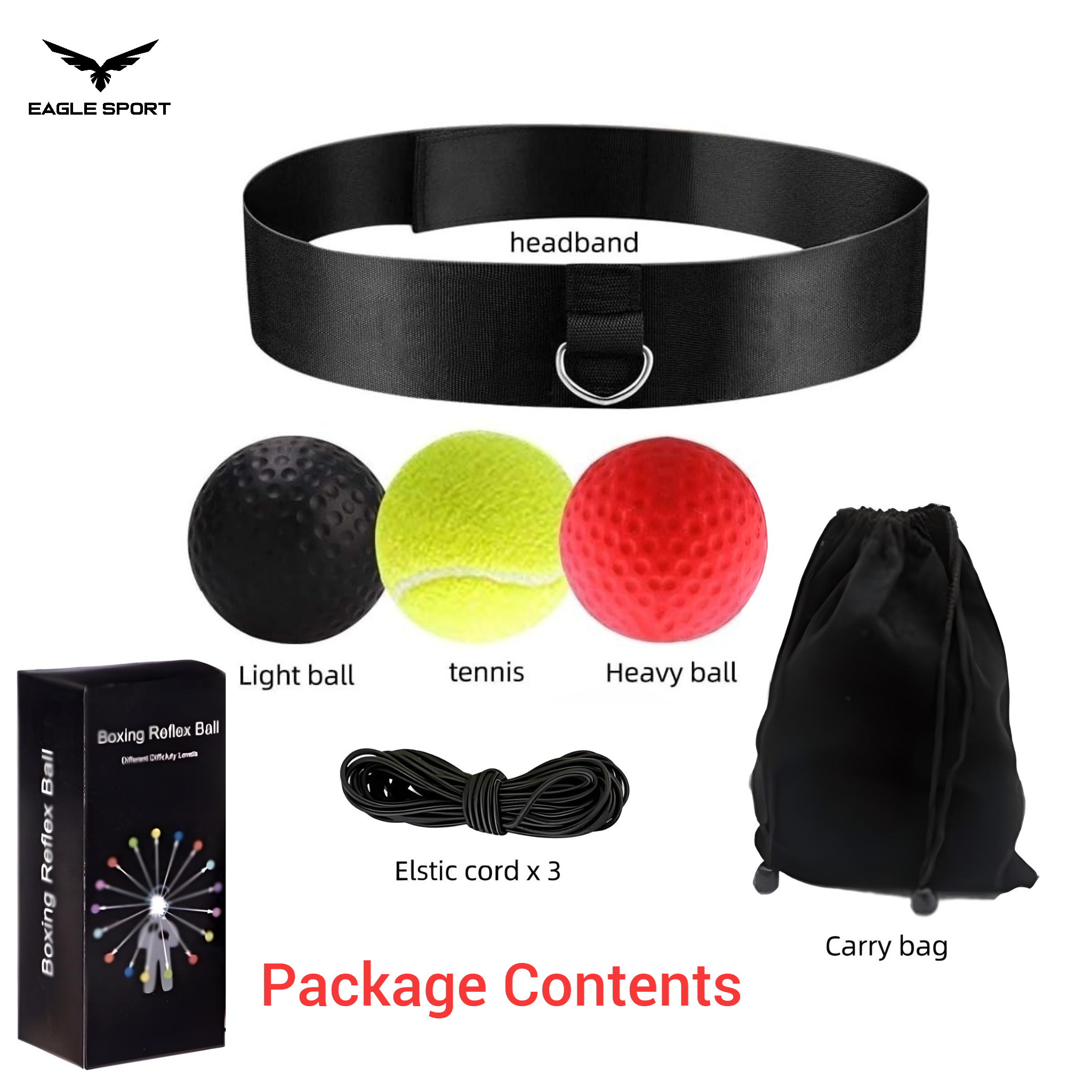 Reflex Boxing Ball – 3 Levels to Improve Punch Speed, Accuracy & Reaction
كرة ملاكمة ريفلكس المنعكسة – 3 مستويات لتطوير سرعة ودقة اللكمة ورد الفعل