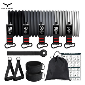 طقم حبال المقاومة الرياضية متعددة الاستخدام – 11 قطعة
Resistance Bands Training Set – 11 Pieces