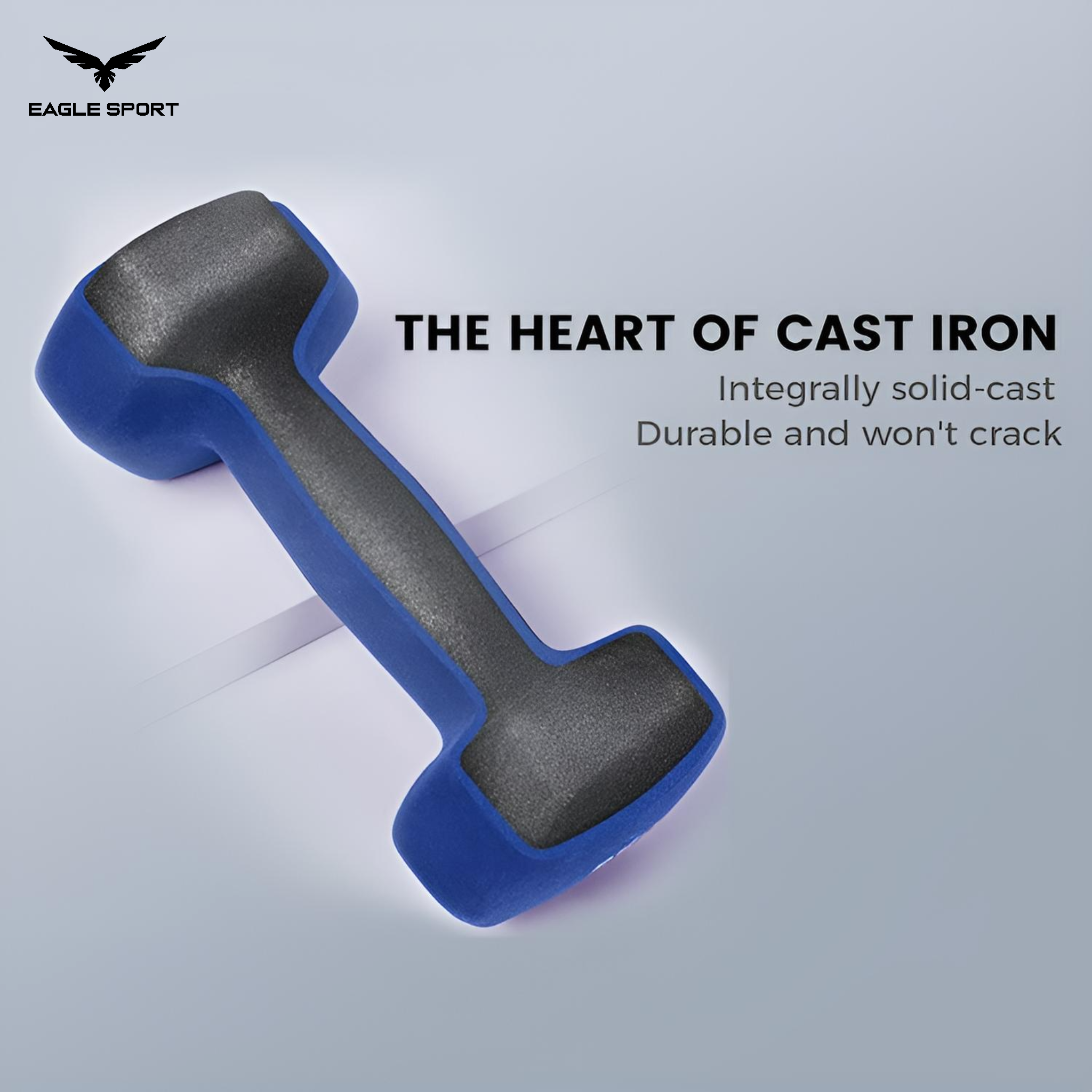 دمبلز حديد سداسي مغطى بالمطاط – 1 كيلو (قطعة واحدة)
Rubber Coated Hex Dumbbell – 1 kg (Single Piece)