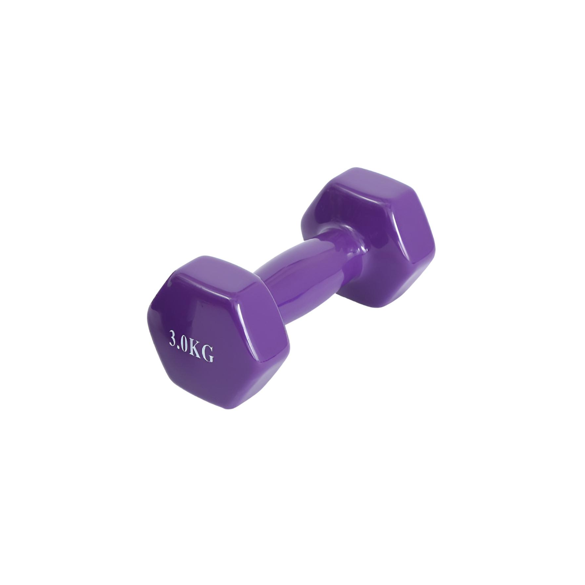 دمبلز حديد سداسي مغطى بالمطاط – 3 كيلو (قطعة واحدة)
Rubber Coated Hex Dumbbell – 3 kg (Single Piece)