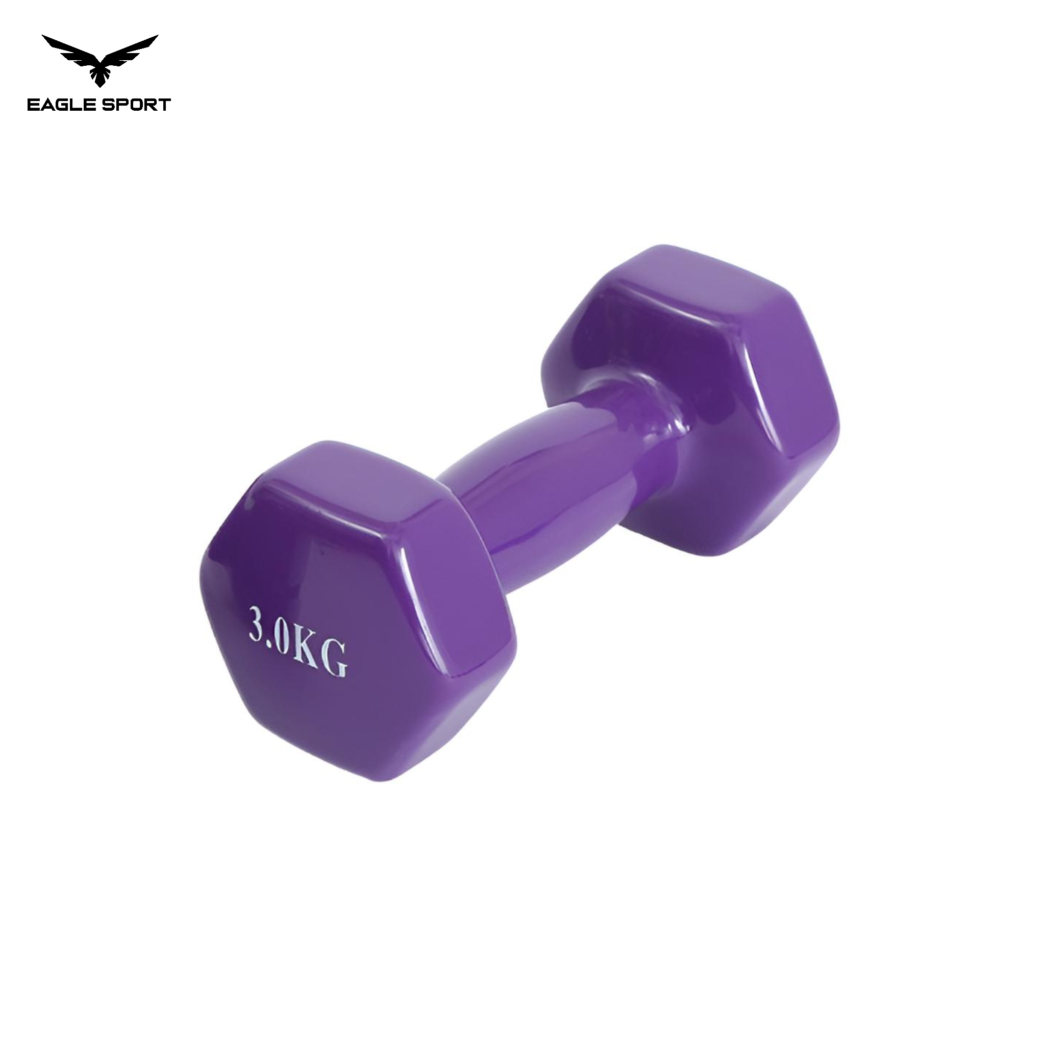 دمبلز حديد سداسي مغطى بالمطاط – 3 كيلو (قطعة واحدة)
Rubber Coated Hex Dumbbell – 3 kg (Single Piece)