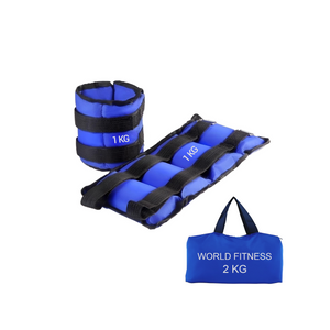 ثقلات رمل للقدمين واليدين – طقم 2 كيلو مكون من قطعتين (1 كيلو + 1 كيلو) مع حقيبة
Sand Weights for Hands & Feet – 2 kg Set (2 × 1 kg) with Carry Bag