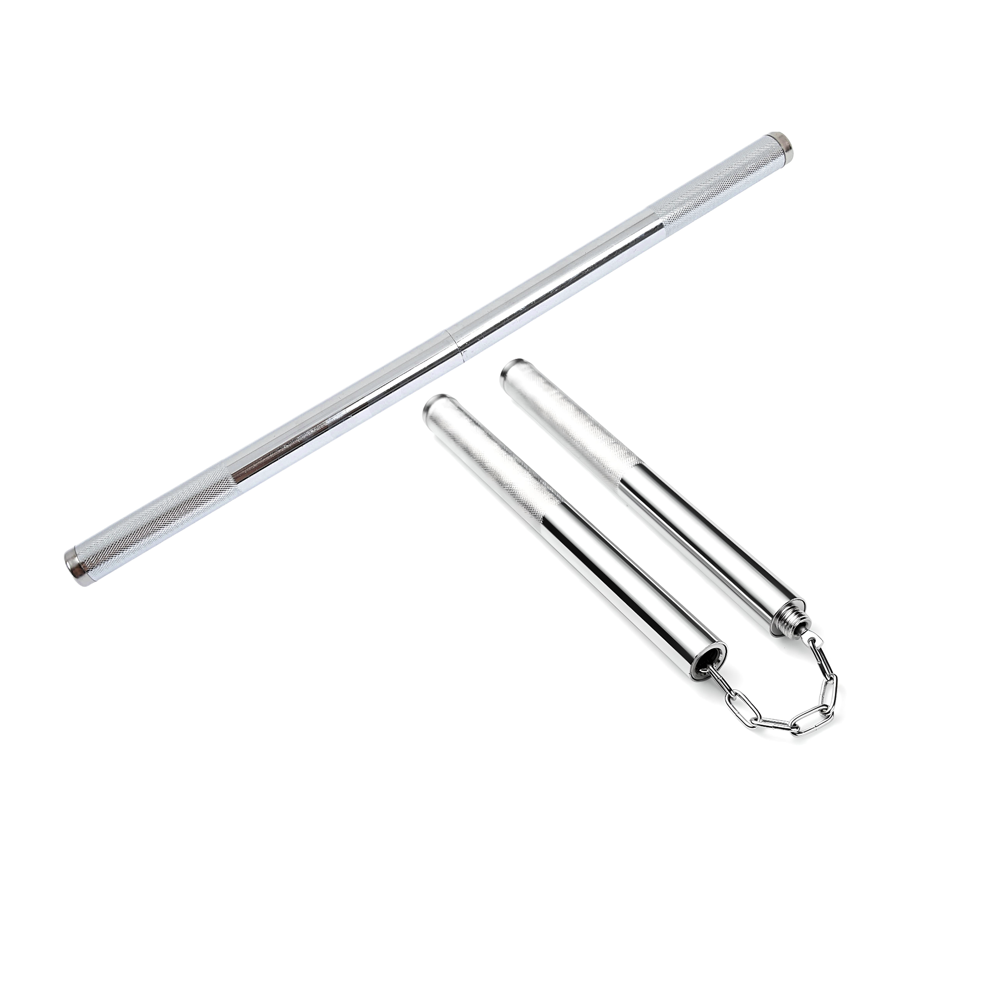 ننشاكو 2×1 من الفولاذ المقاوم للصدأ – احترافية للتدريب والفنون القتالية
Stainless Steel 2×1 Nunchaku – Professional Martial Arts Training & Self-Defense
