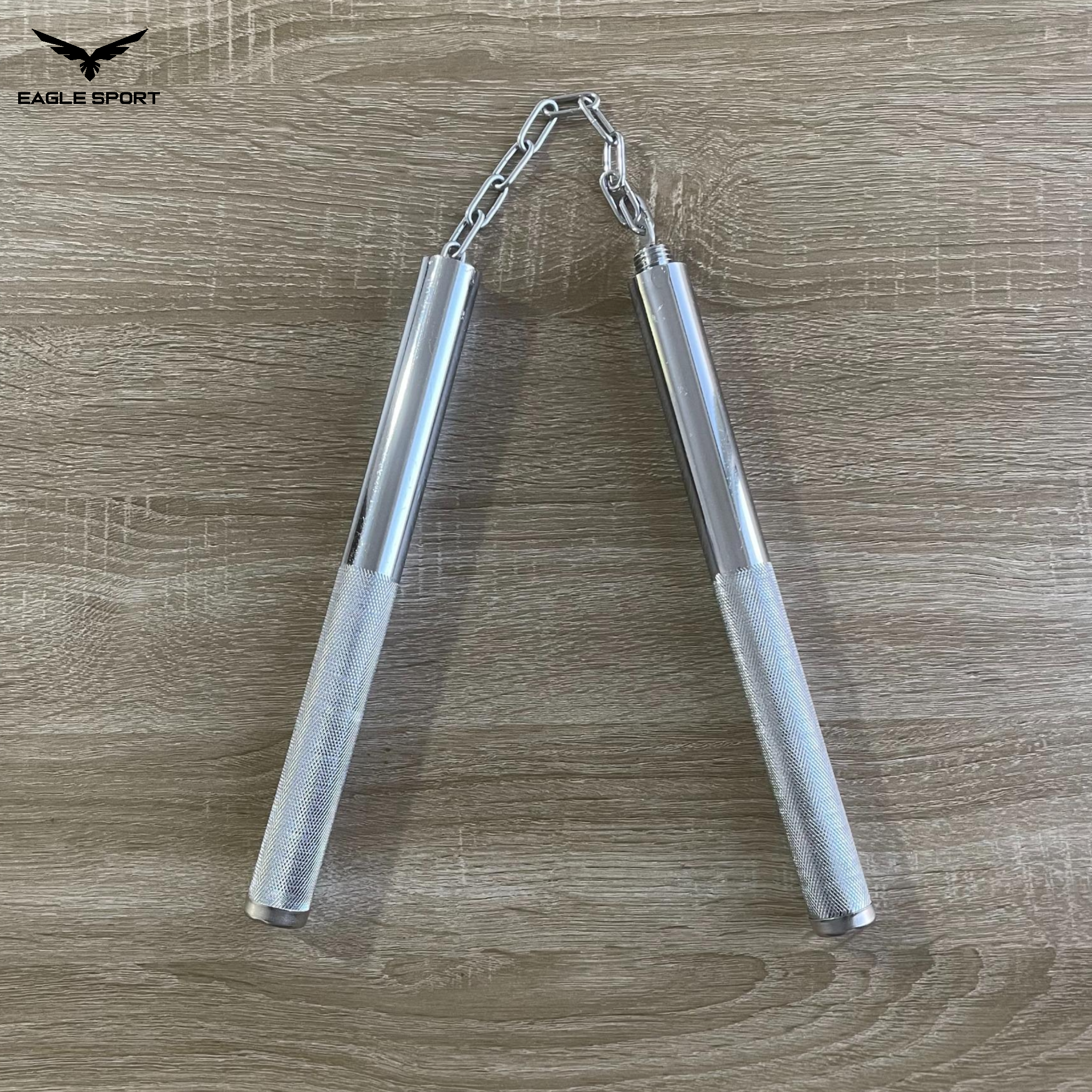 ننشاكو 2×1 من الفولاذ المقاوم للصدأ – احترافية للتدريب والفنون القتالية
Stainless Steel 2×1 Nunchaku – Professional Martial Arts Training & Self-Defense