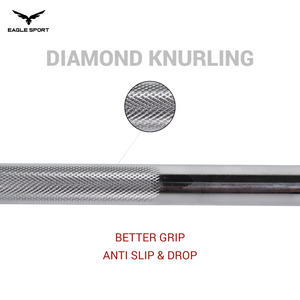 Straight Chrome Barbell 150 cm with Spin Lock Collars – Heavy Duty Quality
بار مستقيم كروم بطول 150 سم مع أقفال تثبيت – جودة عالية التحمّل