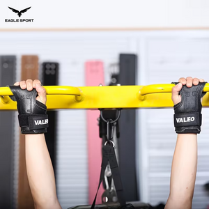 زوج مقابض يد احترافية من جلد البقر الطبيعي مع دعم معصم | VALEO
VALEO Natural Cowhide Leather Hand Grips with Wrist Support – Pair