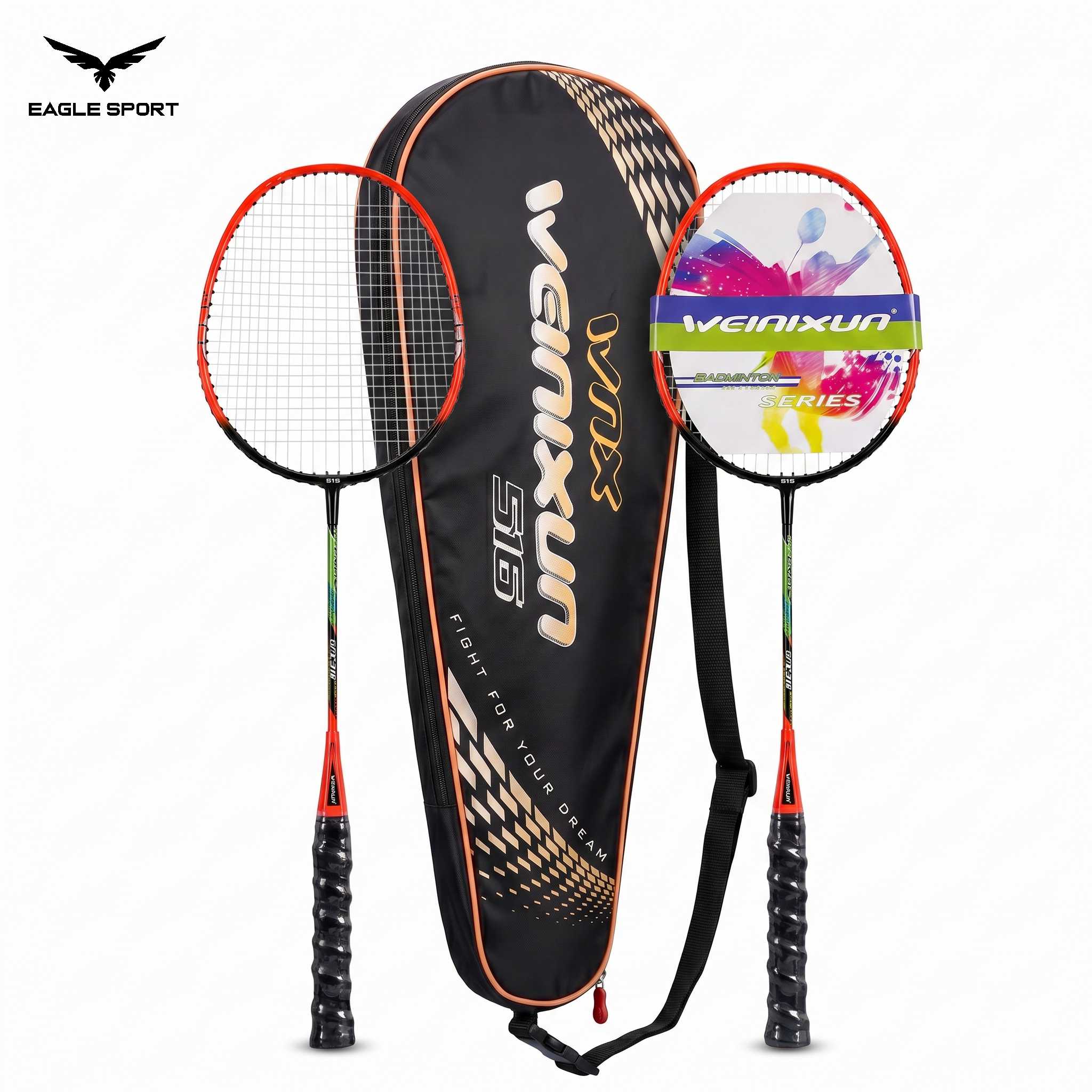 WEINIXUN 516 Badminton Racket Set with Carry Bag – Excellent Quality & Professional Performance
طقم مضارب الريشة (بادمنتون) WEINIXUN 516 مع الحقيبة – جودة ممتازة وأداء احترافي