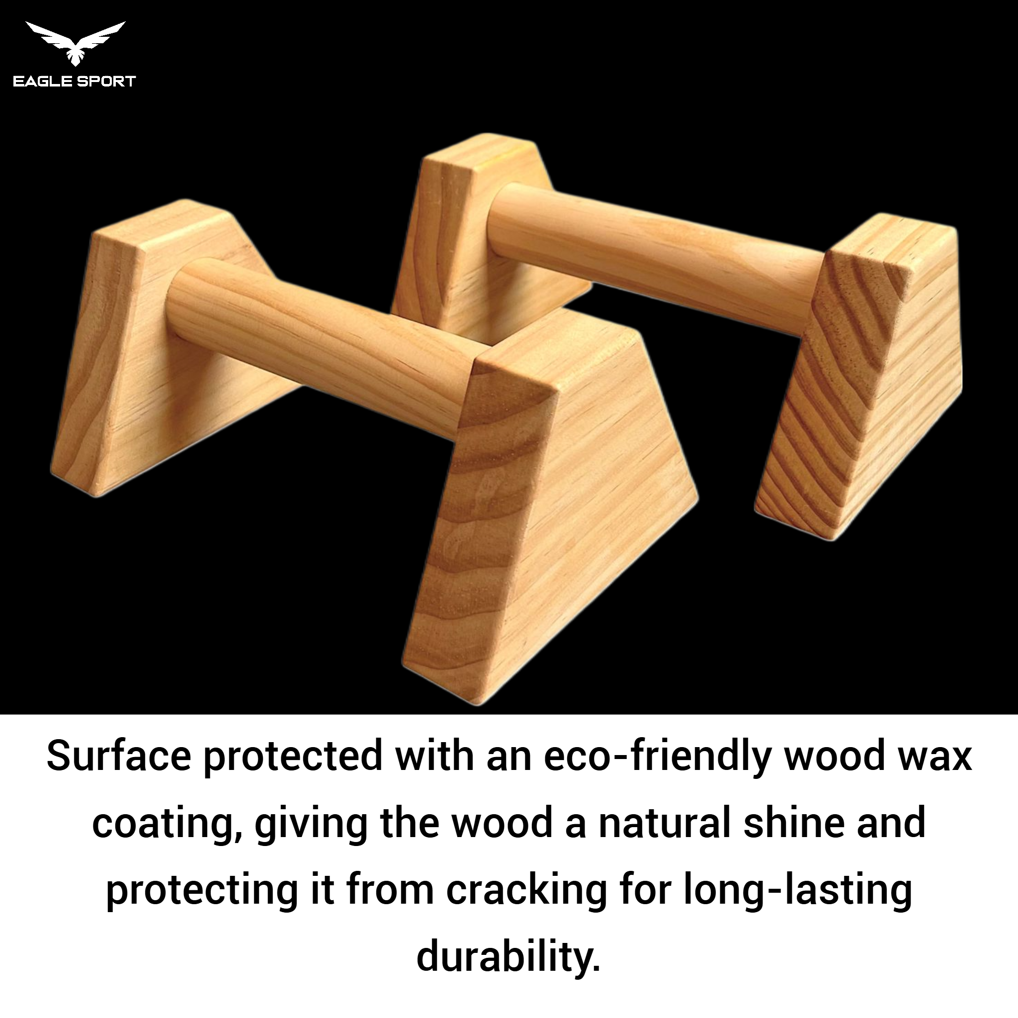 المتوازيات الخشبية – من خشب الزان الطبيعي
Wooden Parallettes – Beech Wood