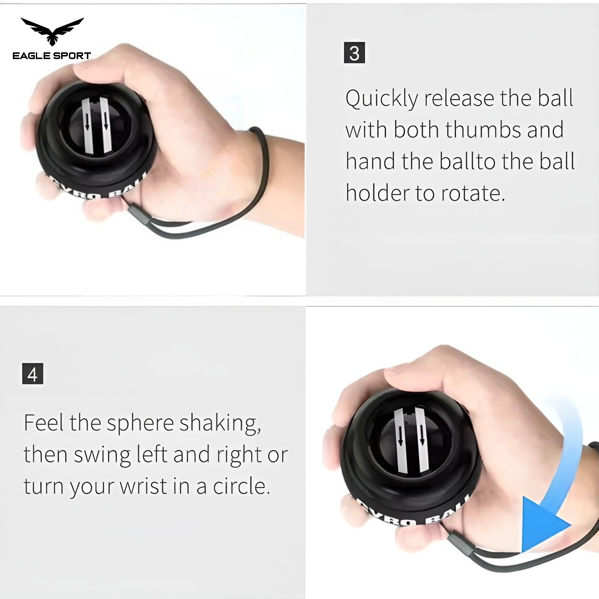 كرة تدريب المعصم جيرو بول – لتقوية الساعد والأصابع وتأهيل المعصم
 Wrist Training Gyro Ball – Strengthen Your Forearm and Fingers & Recover Faster