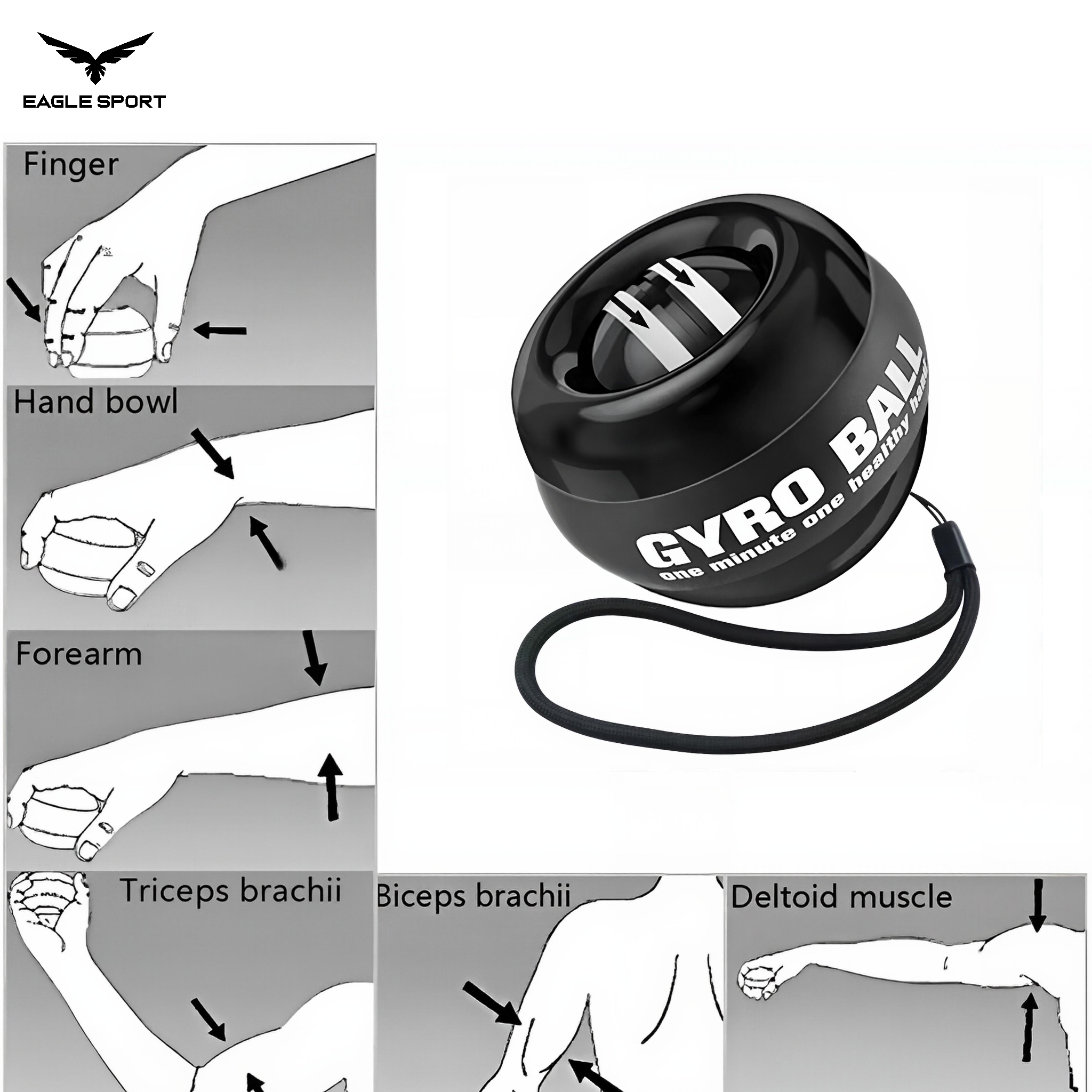 كرة تدريب المعصم جيرو بول – لتقوية الساعد والأصابع وتأهيل المعصم
 Wrist Training Gyro Ball – Strengthen Your Forearm and Fingers & Recover Faster