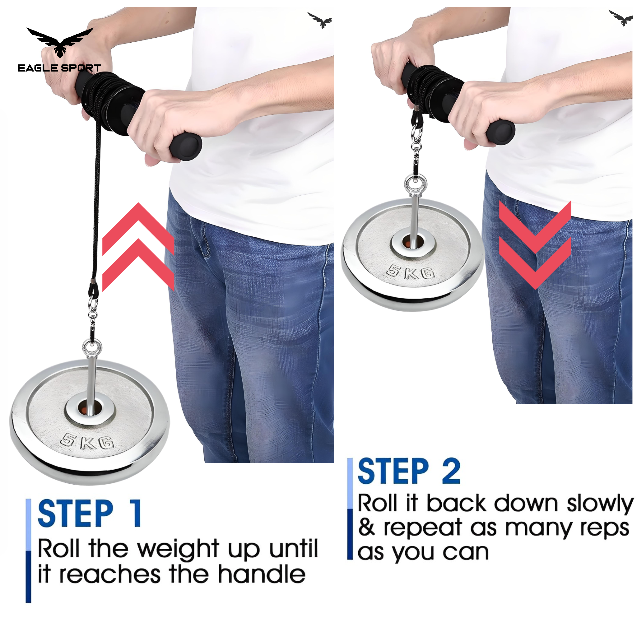  بكرة تدريب المعصم والساعد – لتقوية القبضة والزنود
 Wrist & Forearm Training Roller – Boost Grip, Arm Strength & Nerve Control