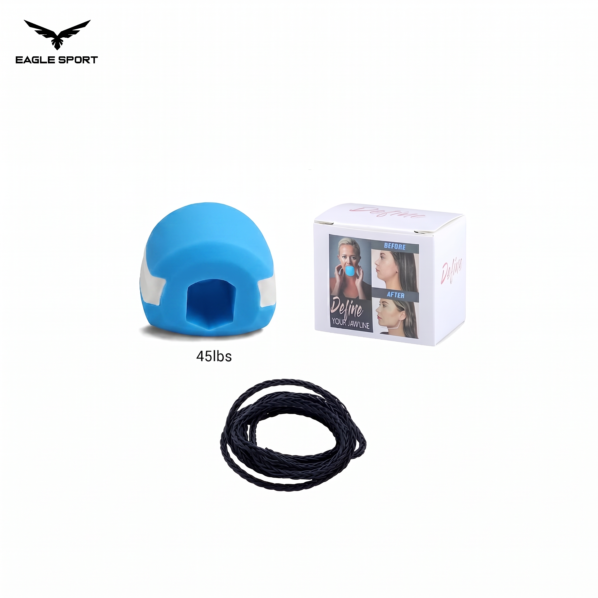 أداة تمارين الفك – مقاومة 45 باوند (قطعة واحدة)
Jaw & Face Exerciser (Jawline) – 45 lbs Resistance (Single Piece)