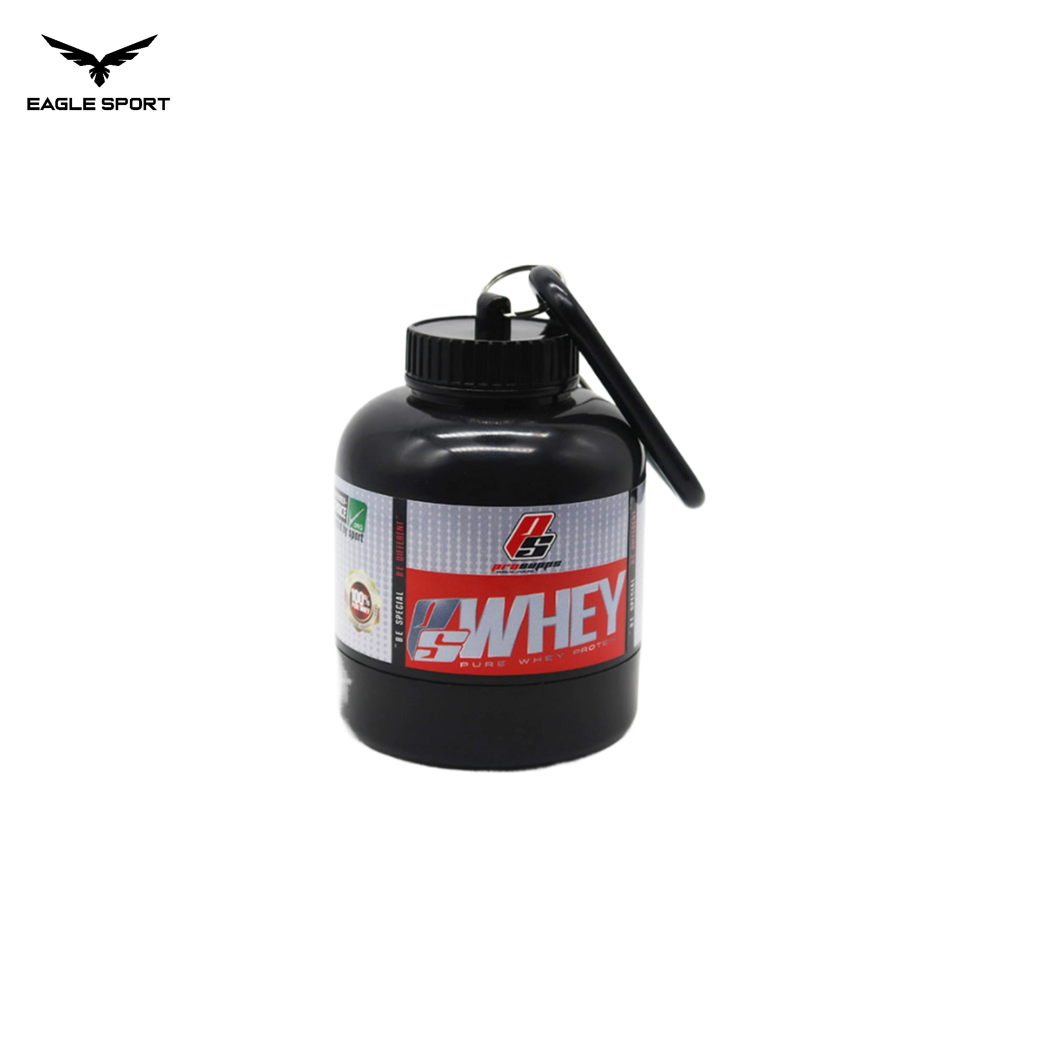 علبة تخزين صغيرة للمكملات – تصميم عبوة بروتين
 Mini Supplement Storage Container – Protein Jar Style