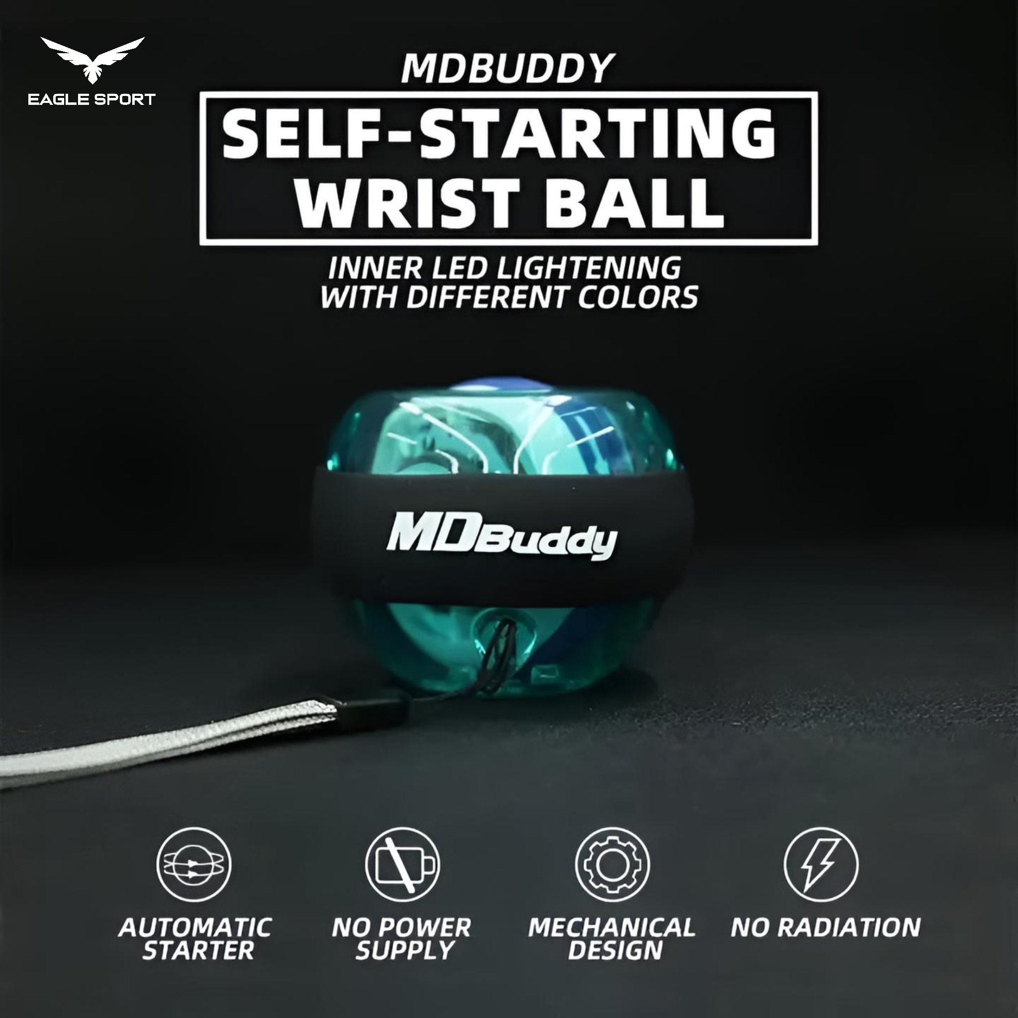 Professional Hand Grip & Wrist Strengthening Ball with LED – MDBuddy
كرة تقوية قبضة اليد والساعد احترافية مع إضاءة LED – MDBuddy