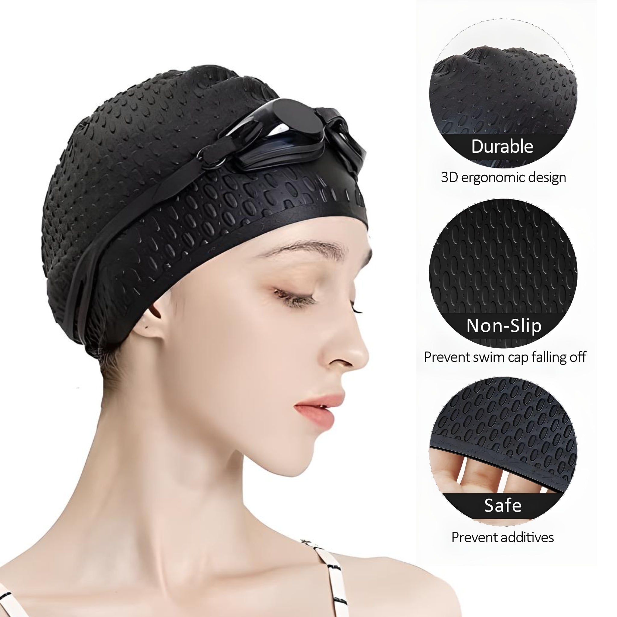 طاقية (قبعة)  سباحة سيليكون احترافية من Speedo – ثبات، راحة، حماية كاملة
Professional Silicone Swim Cap from Speedo – Stability, Comfort, and Full Protection