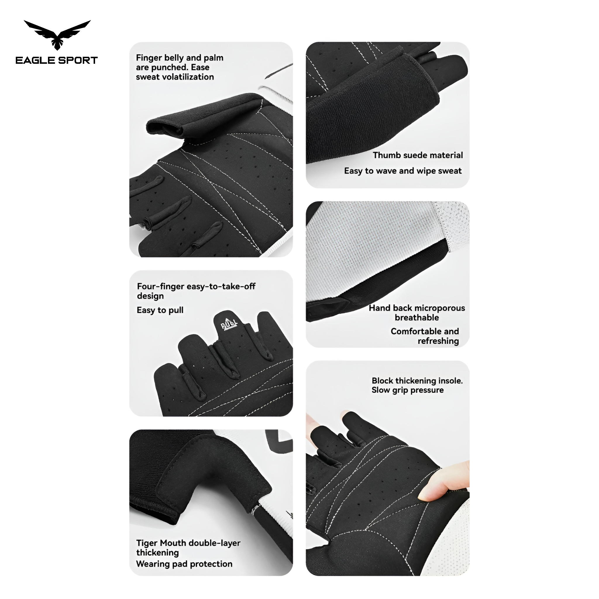 قفازات تمارين رجالية مع دعم المعصم – AOLIKES
AOLIKES Men’s Workout Gloves with Wrist Support