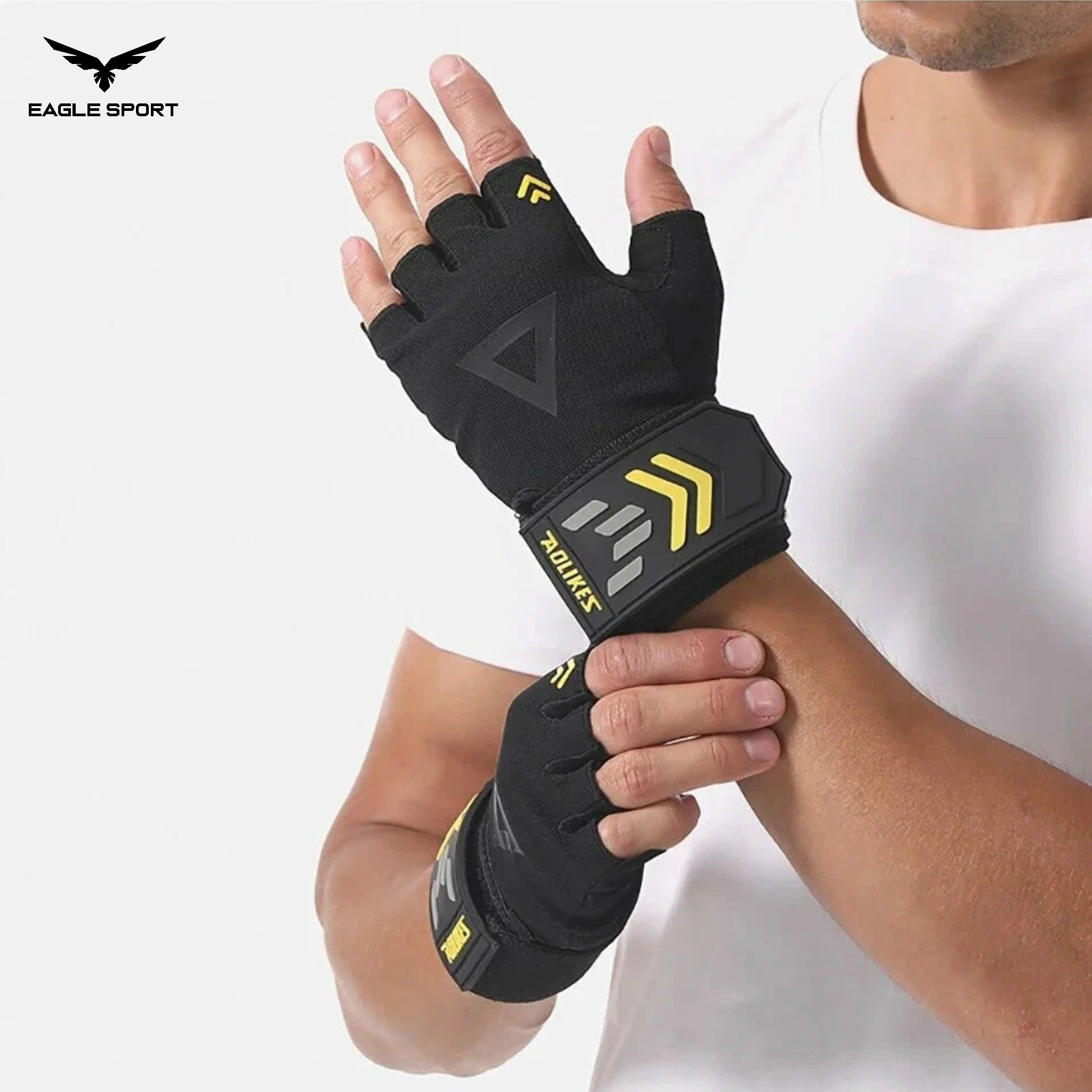 قفازات تمارين رجالية مع دعم المعصم – AOLIKES
AOLIKES Men’s Workout Gloves with Wrist Support