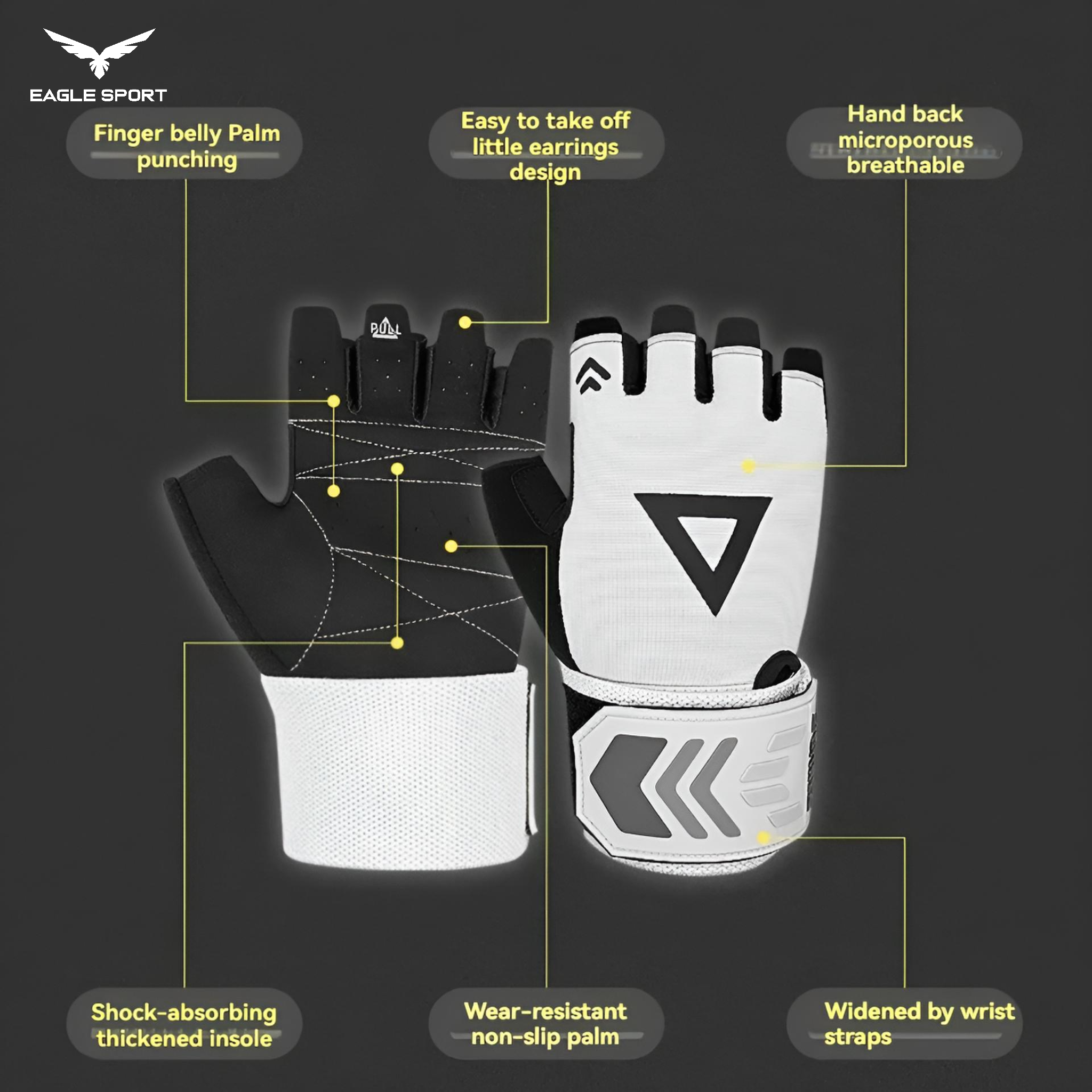 قفازات تمارين رجالية مع دعم المعصم – AOLIKES
AOLIKES Men’s Workout Gloves with Wrist Support