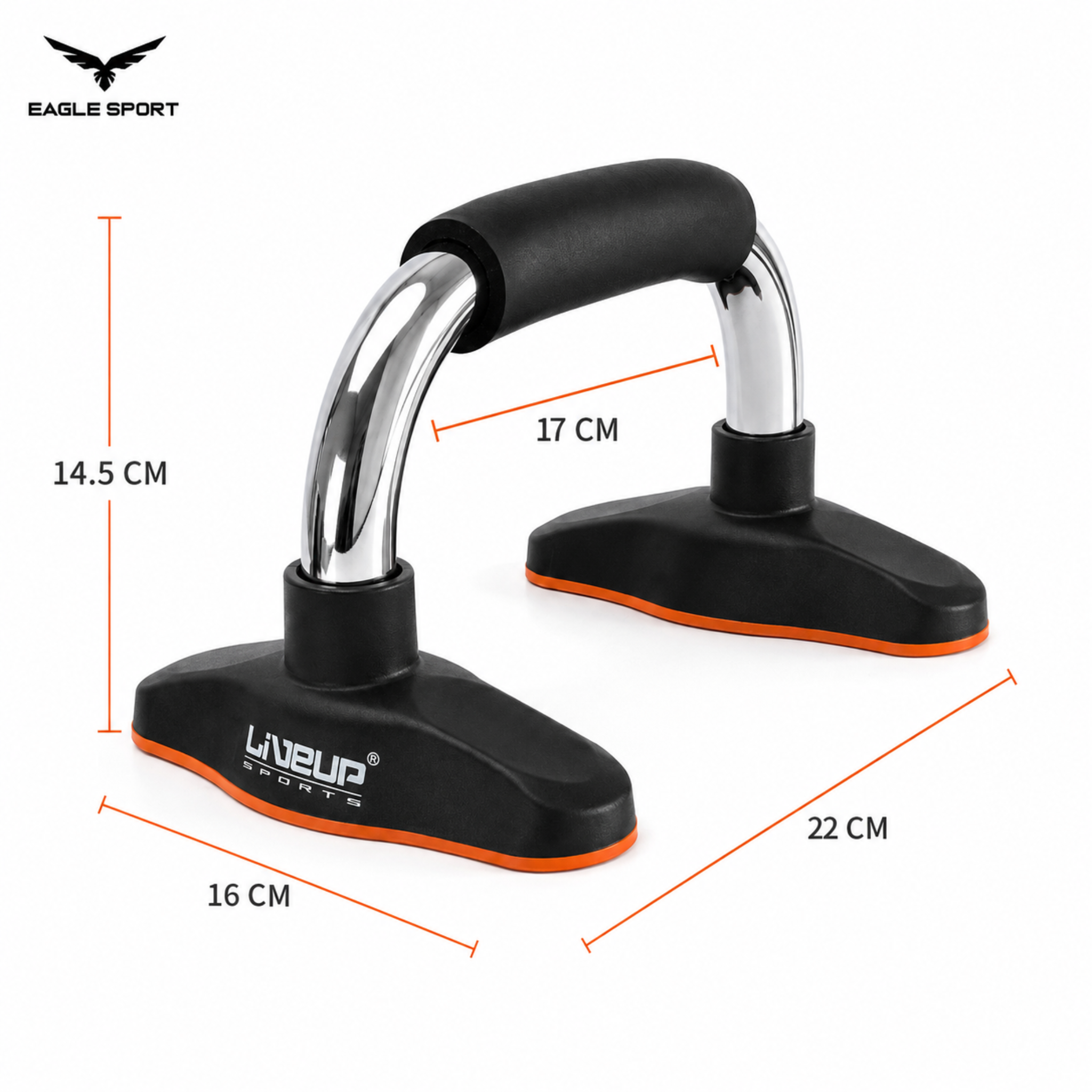 LIVEUP Steel Push-Up Bars – Pair
مقابض تمارين الضغط (بوش اب بار) – LIVEUP