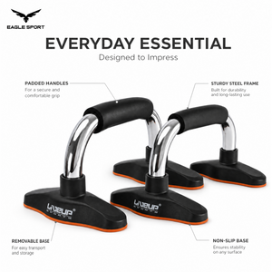 LIVEUP Steel Push-Up Bars – Pair
مقابض تمارين الضغط (بوش اب بار) – LIVEUP