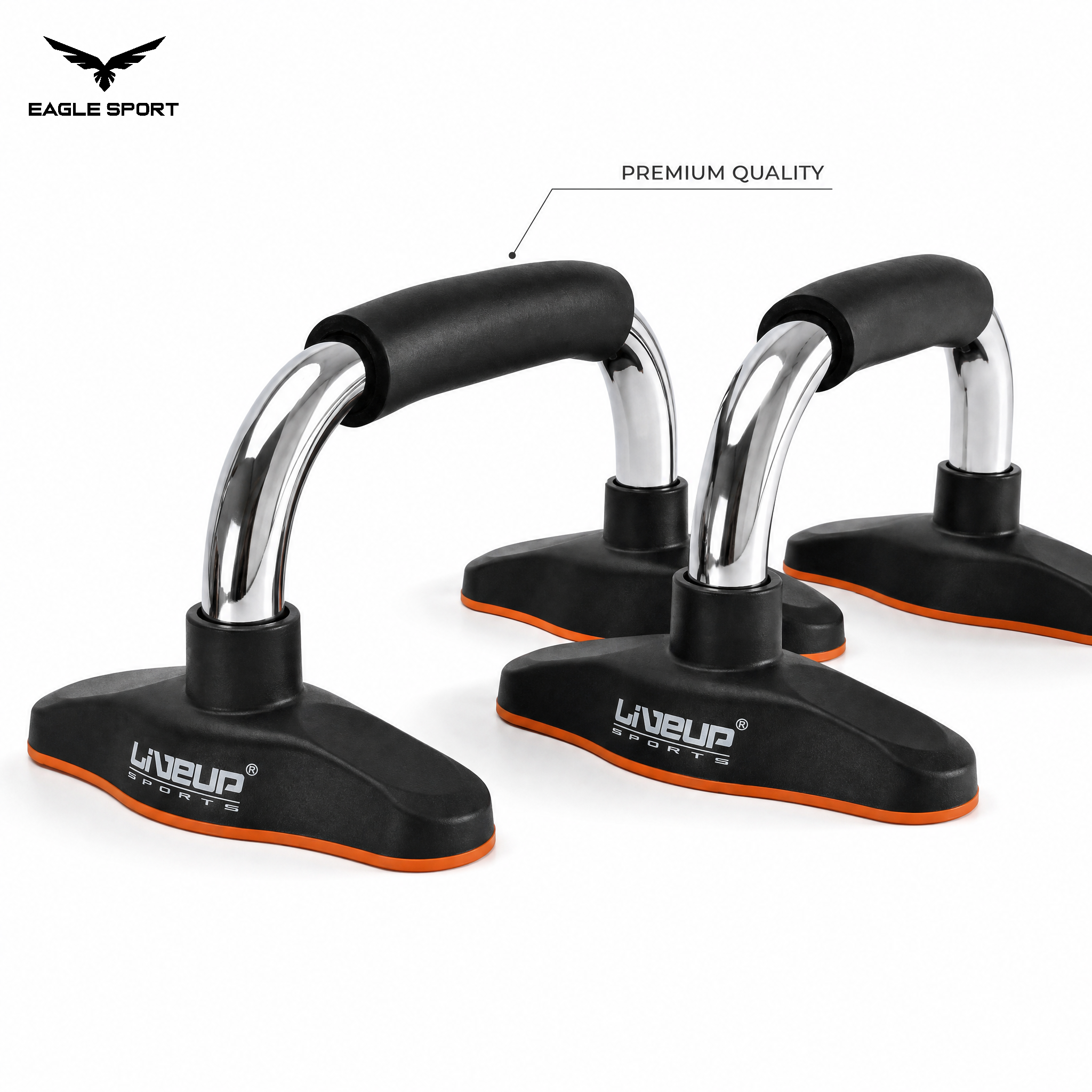 LIVEUP Steel Push-Up Bars – Pair
مقابض تمارين الضغط (بوش اب بار) – LIVEUP