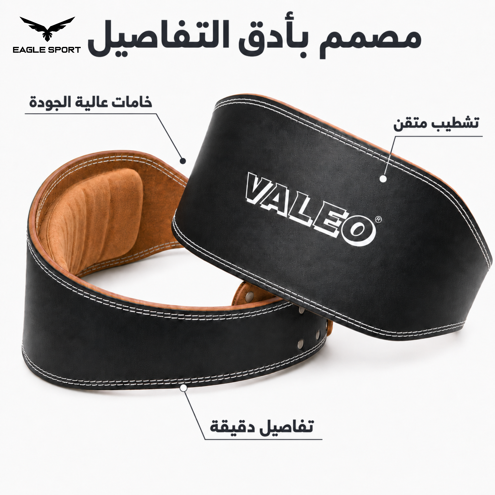 حزام رفع الأثقال مبطن لدعم أسفل الظهر – VALEO
VALEO Padded Weightlifting Belt for Back Support